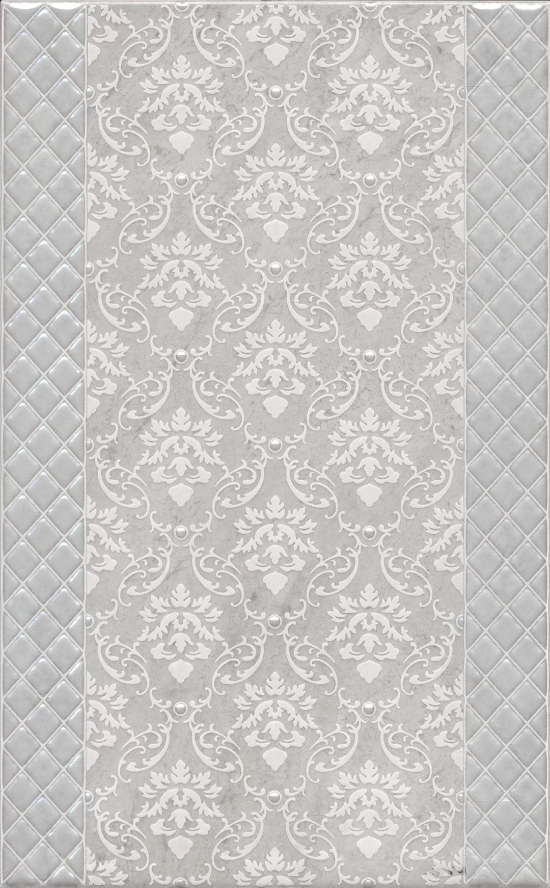 AZ/A053/6424 Декор Мотиво серый светлый глянцевый 25x40 Kerama Marazzi