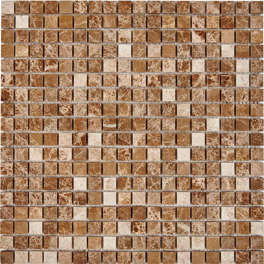 PIX221 Light Emperador из мрамора полированная 15x15 305х305x4 Pixmosaic