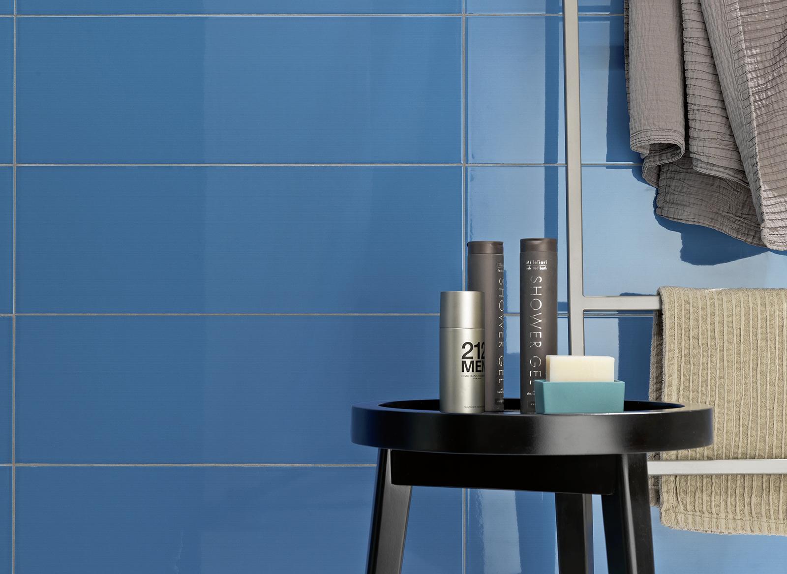 MLER Colourline White/Blue Decoro 22x66.2 MARAZZI Italy