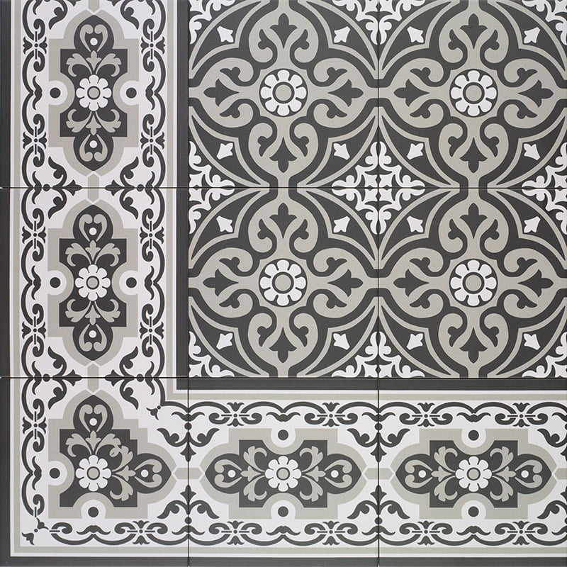 Normandy Cenefa Black 20х20 Mainzu