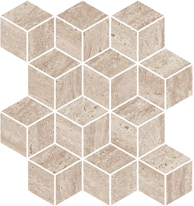 KMD2MSM016BR Декор Про Травертин мозаичный бежевый матовый обрезной 34,5x37x0,9 Kerama Marazzi