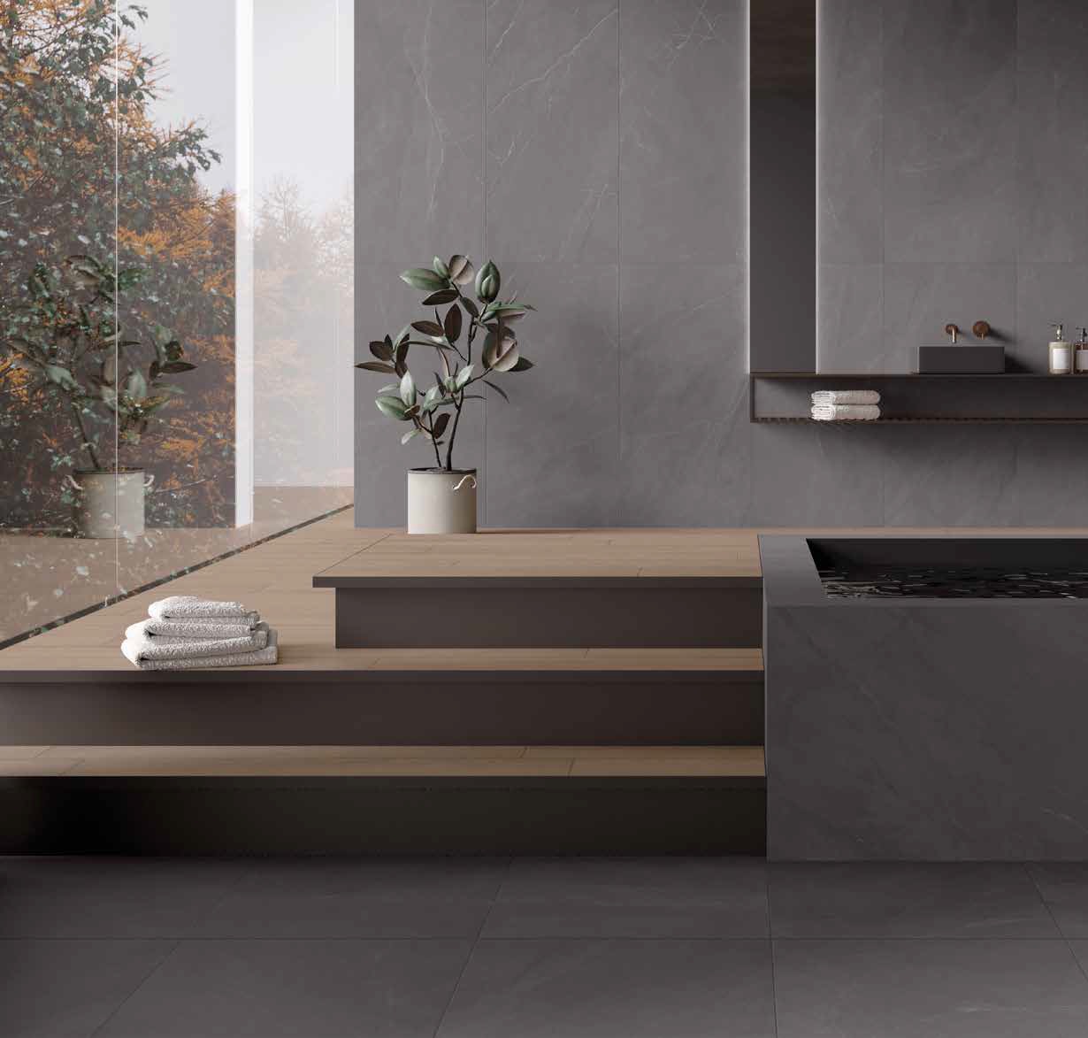 Walk Graphite Rett 60x120 Dado Ceramica