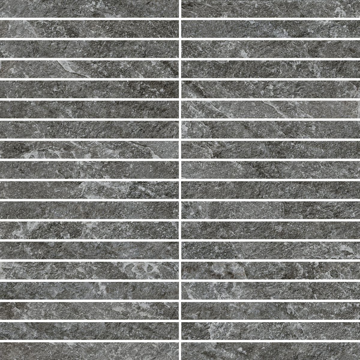 610110001366 Magma Graphite Mosaico Strip 30x30 Italon