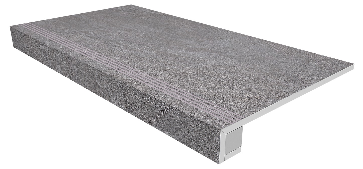 Комплект Ступень SR01 Spectrum 33x120 неполированная с бортиком + Подступенок 14.5x120 Ametis by Estima