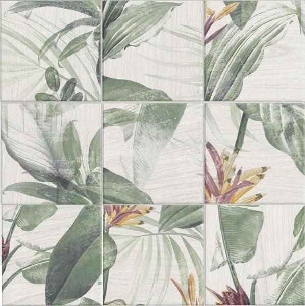 Decor Mural Spring Leaves 20x20 Mainzu