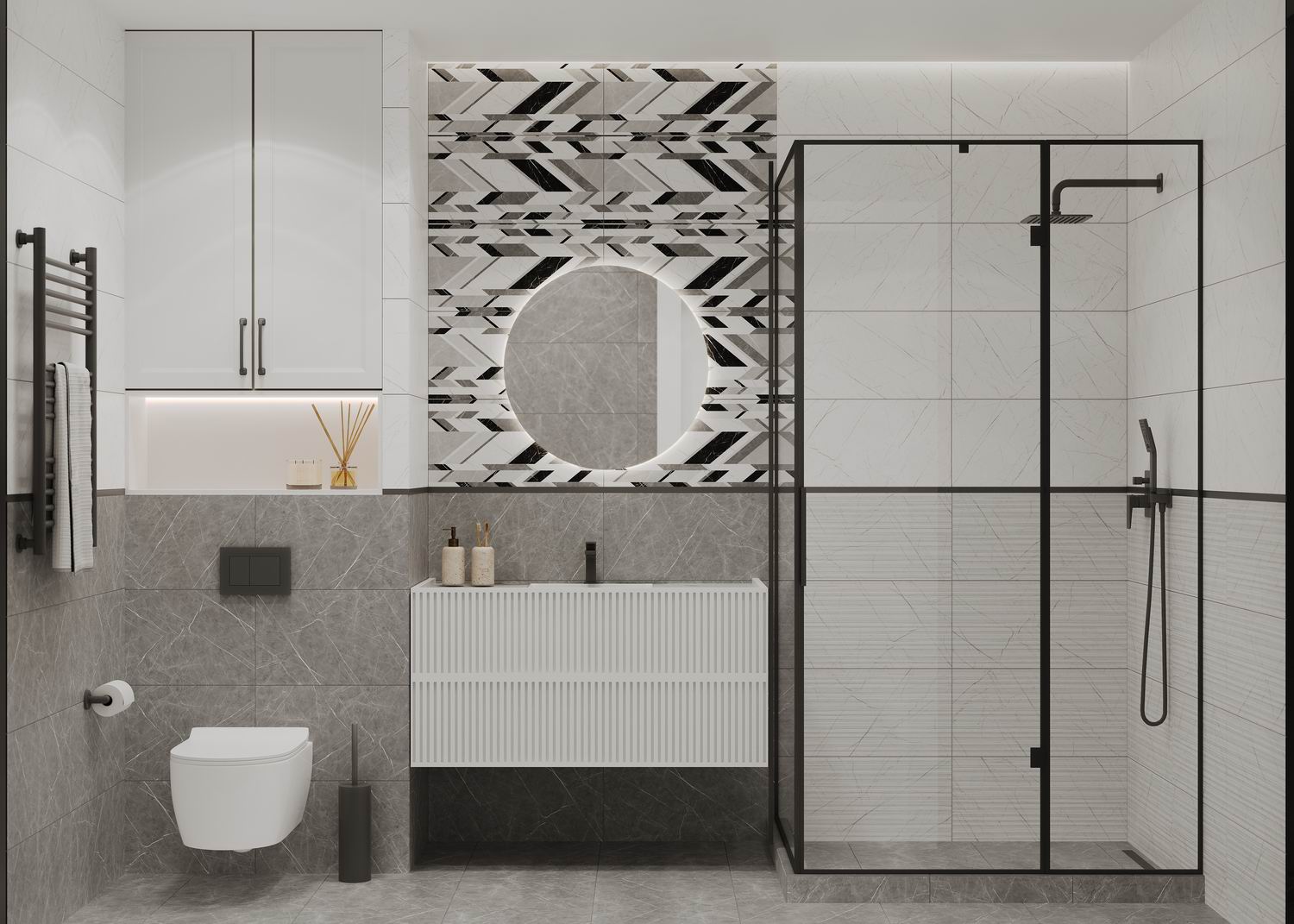 Декор Верди 1 Белый рельеф 600х300 Beryoza Ceramica фото 12