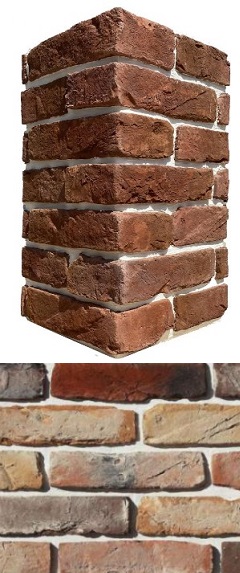 393-95 Тироль брик Design угол 13-12x7.3 (26.5-27.5x7.3) White Hills