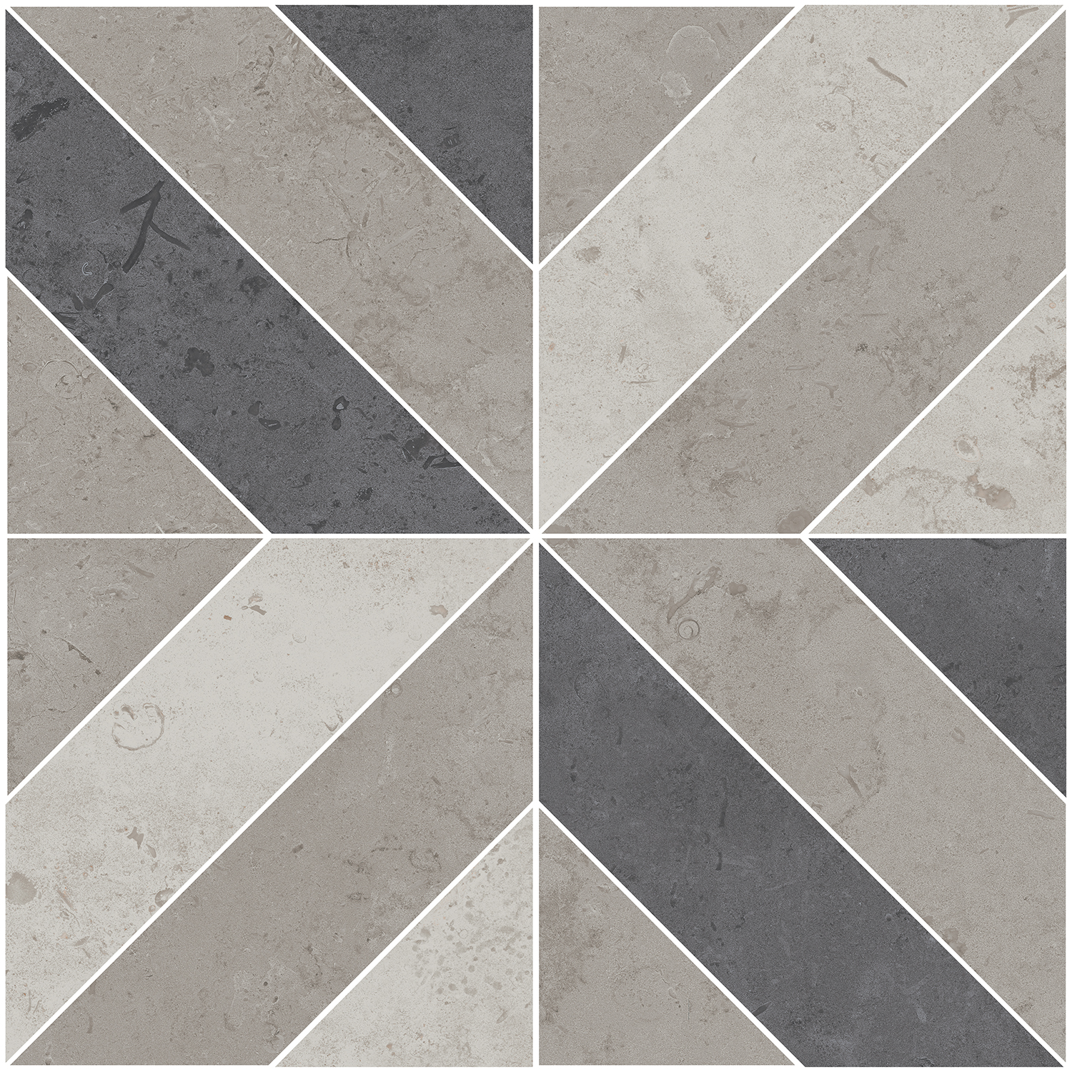 ID124 Декор Про Лаймстоун серый матовый 60х60 Kerama Marazzi