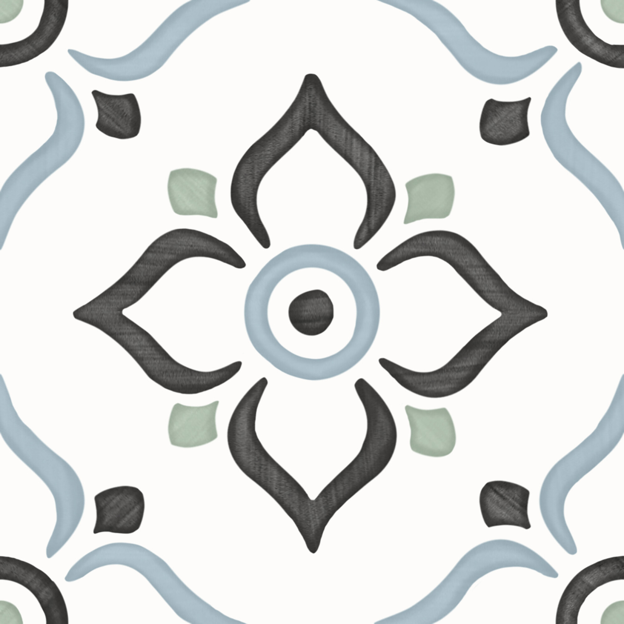 31086 Tanger Blue Garden 12.3x12.3 Harmony фото 6