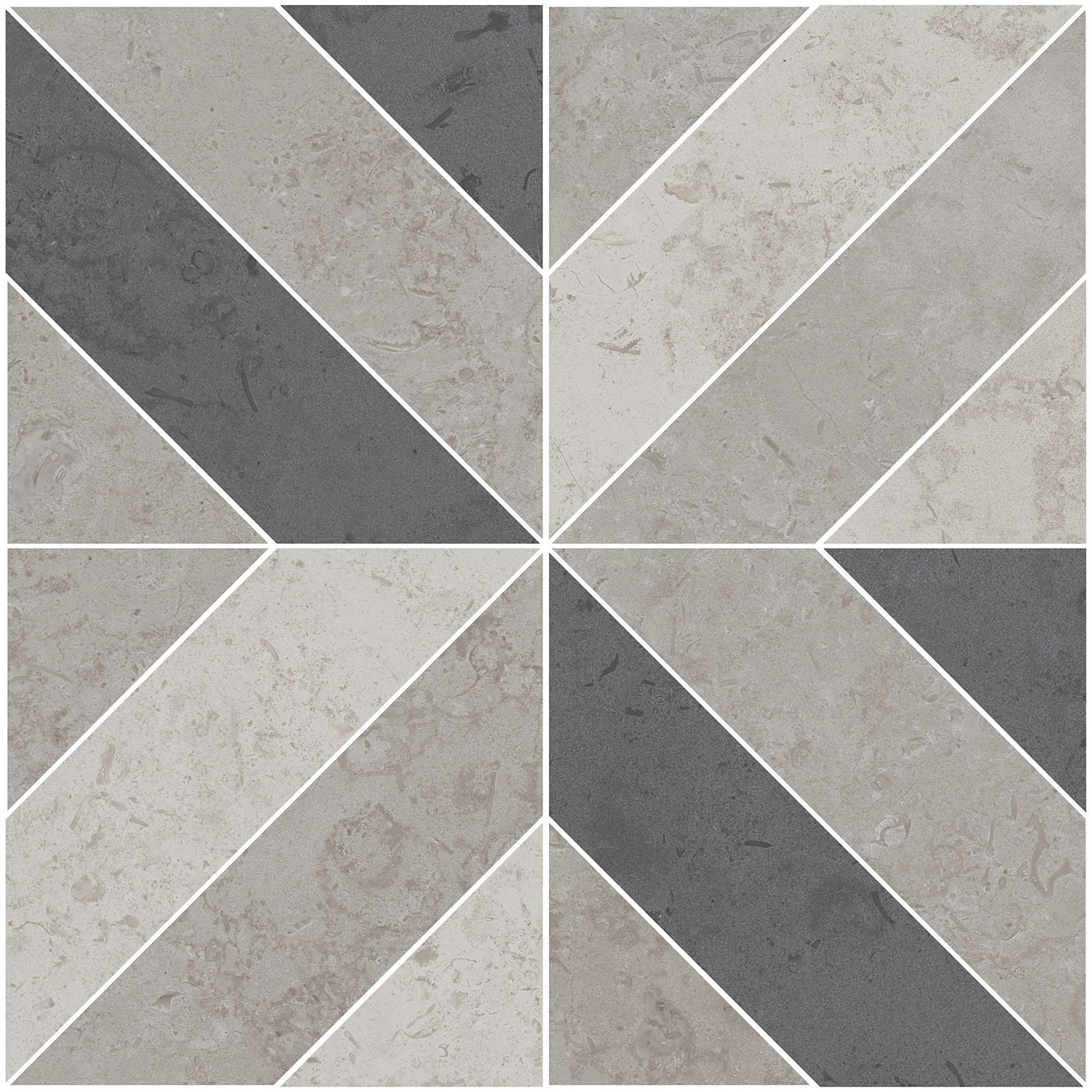 ID124 Декор Про Лаймстоун серый матовый 60х60 Kerama Marazzi