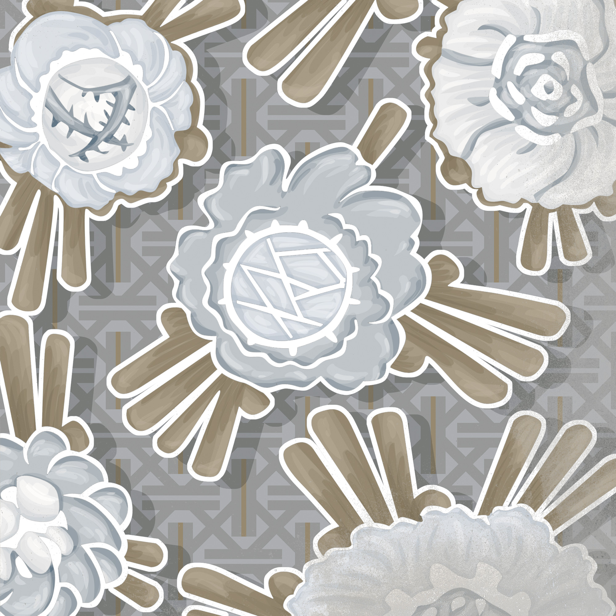 Flore Gris 20x20 (микс) VIVES