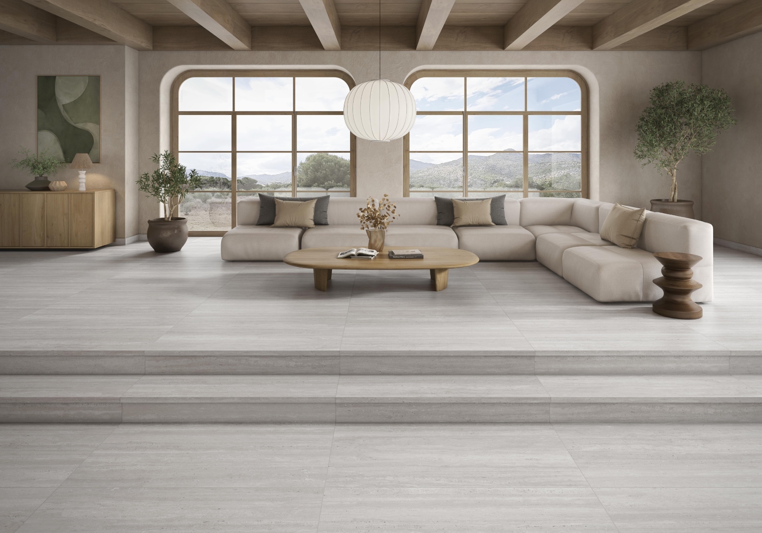 906710 Base Travis Beige Liso Rect. 59.7x119.7 Gres de Aragon фото 4