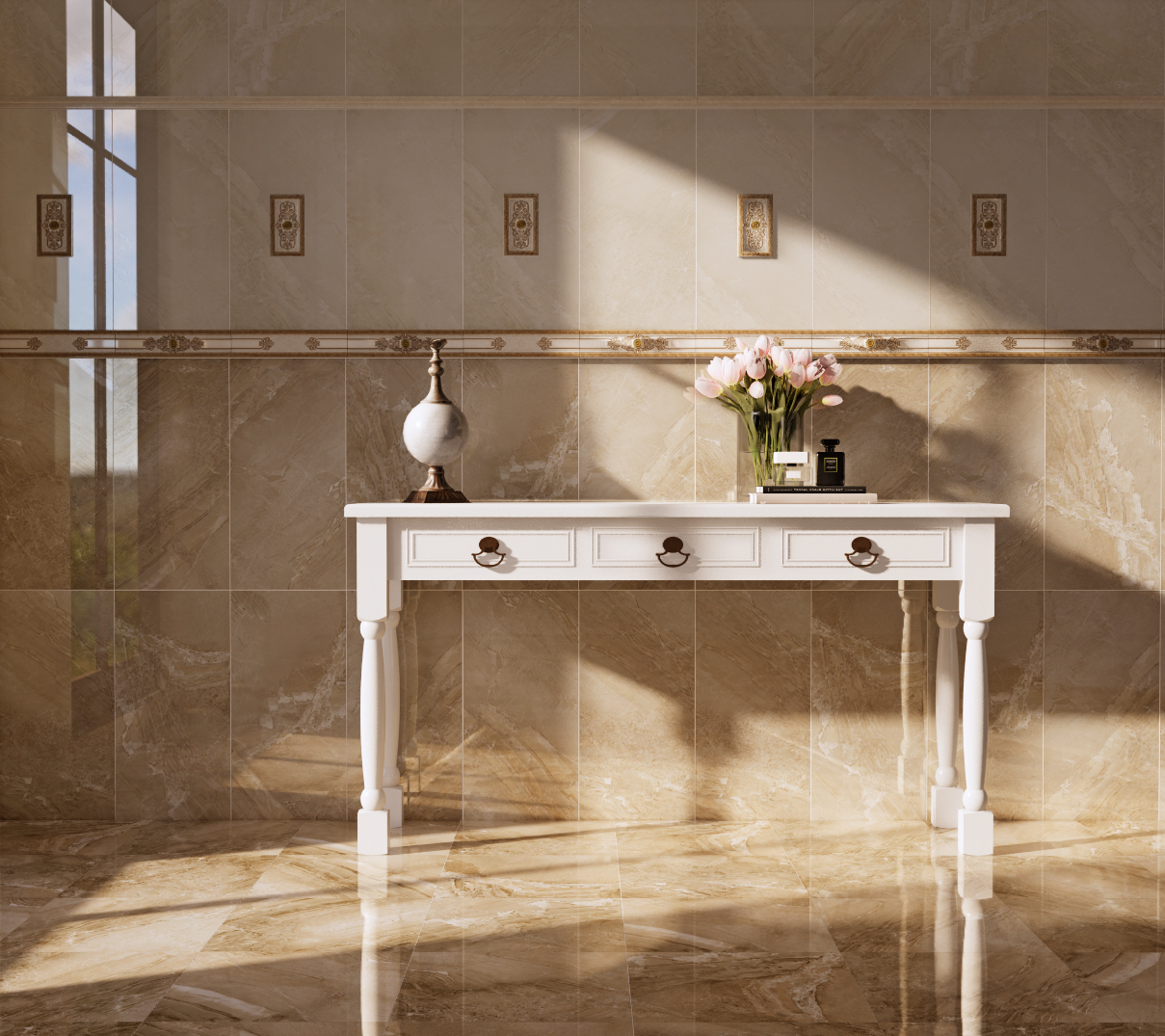 3 IT 0006 Istambul Beige 40x40 Eurotile Ceramica фото 6