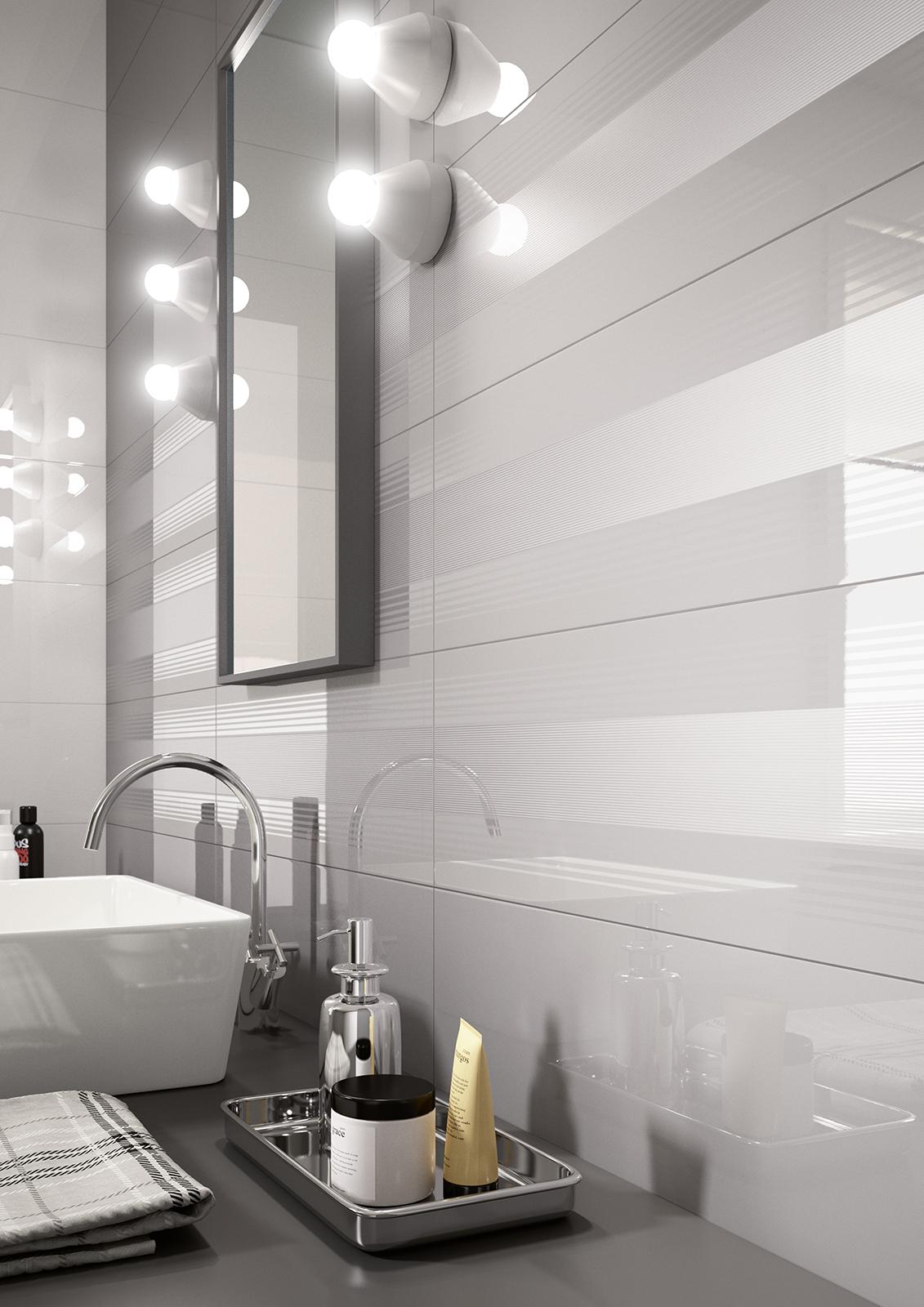 MLER Colourline White/Blue Decoro 22x66.2 MARAZZI Italy