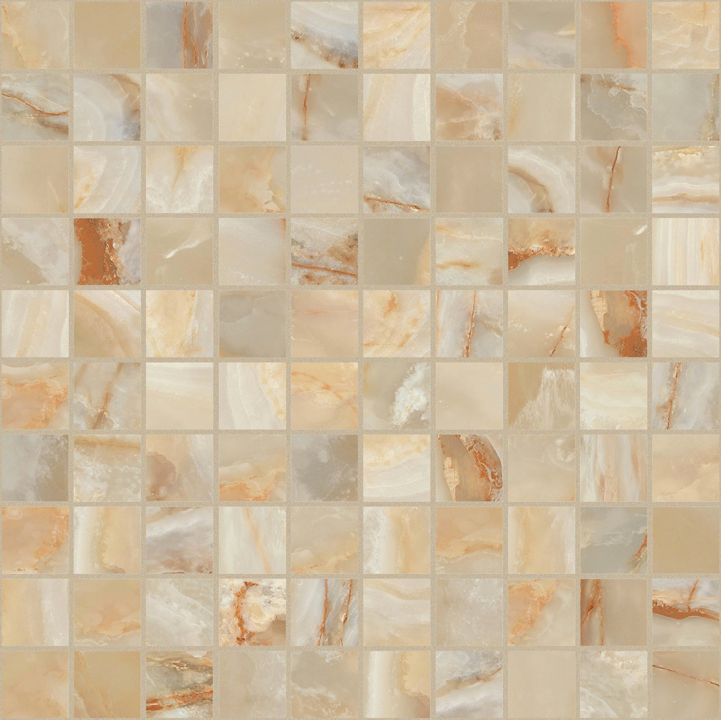 767663 Onyx&More Golden Onyx Satin Mosaico 3x3 30x30 Casa Dolce Casa