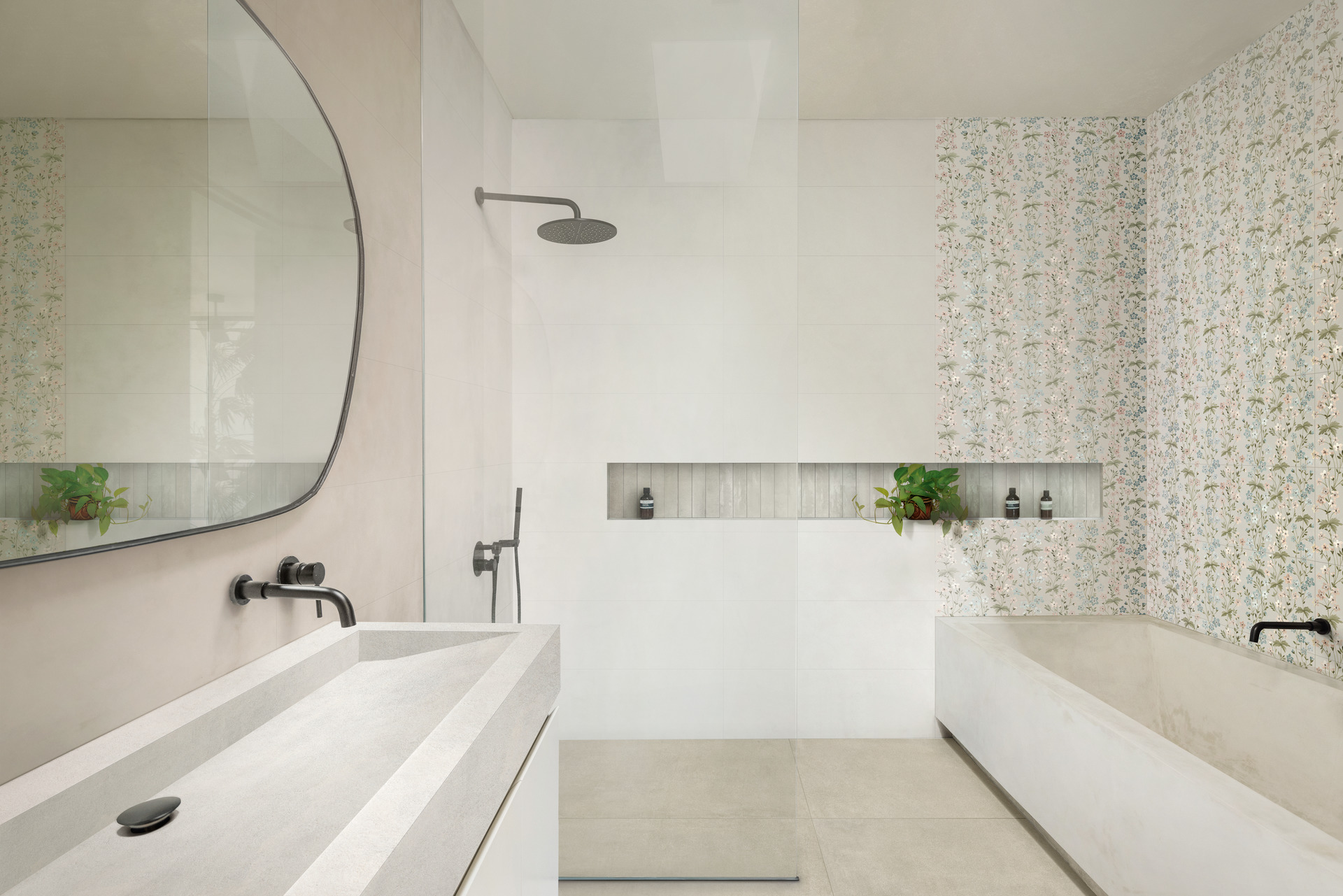 MP84 Flora Verde Struttura Spike 3D Rett 30x90 MARAZZI Italy