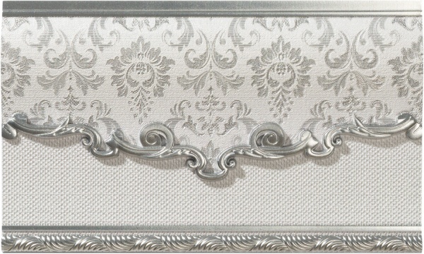 Zocalo Poem Plata-Perla 15x25 El Molino