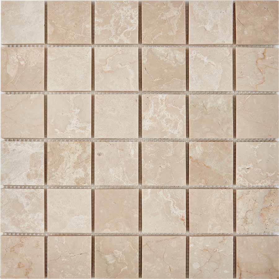 PIX233 Cream marfil из мрамора полированная 48x48 305х305x6 Pixmosaic