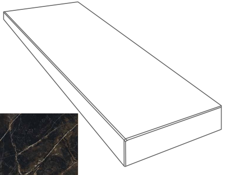 262662 GRADONE ANGOLARE SX NERO AMASANTA 4x32x78 Versace (Gardenia Orchidea)