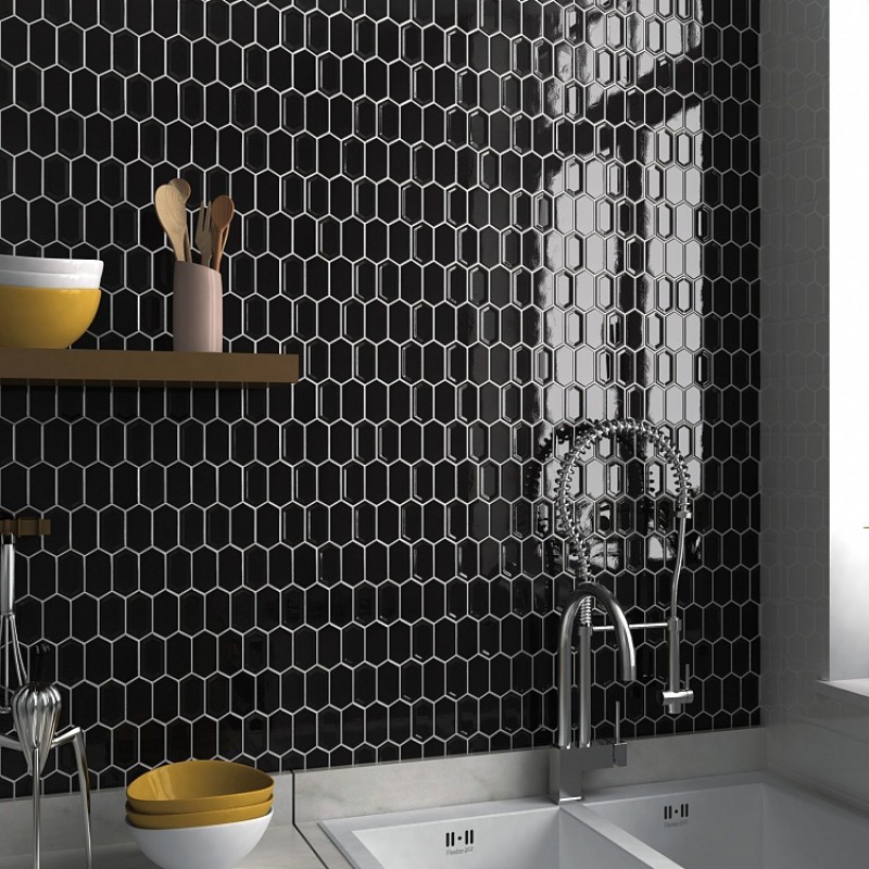 Crayon Black glos 27.8x30.4 Caramelle Mosaic