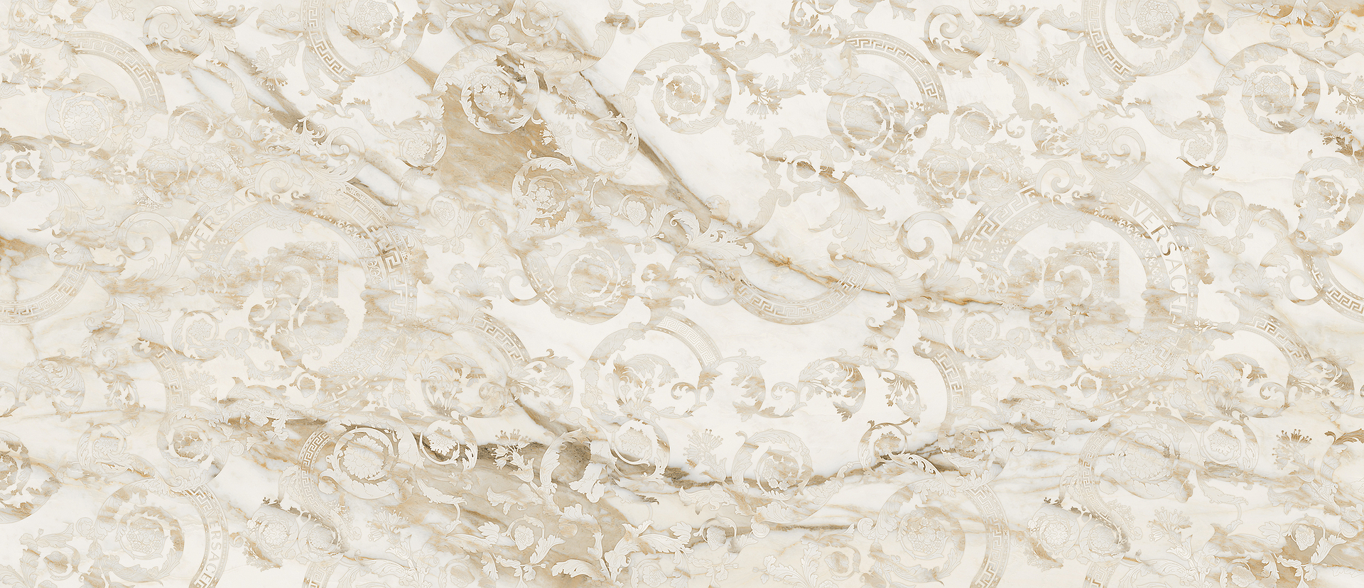 G67522 Calacatta Bright Megabarocco Lux R 120x280 Versace (Gardenia Orchidea) фото 2