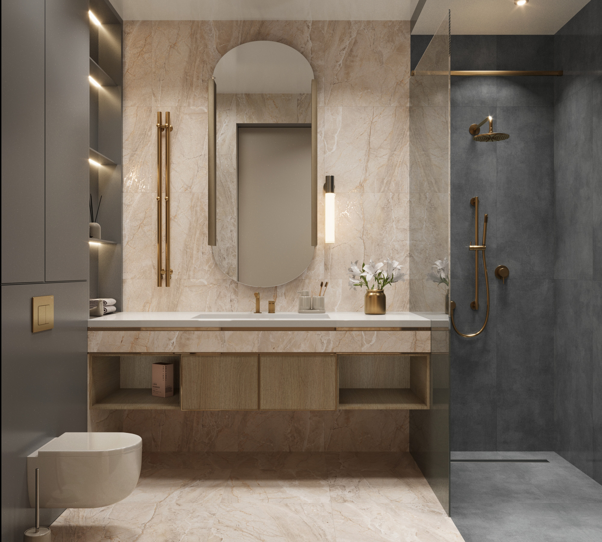 CR4015-A Intera Crema Carving 60x120 Arcadia Ceramica фото 7