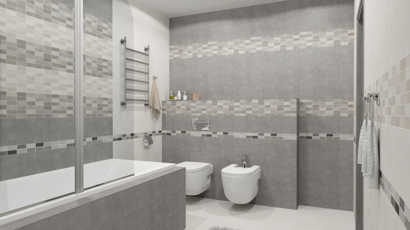 Fiori Grigio Бордюр металлизированный 1506-0101 6,5х60 Lasselsberger