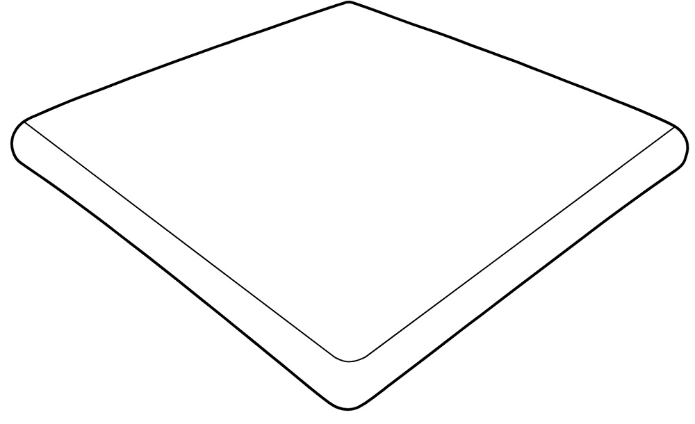 906166 Ступень угловая Petra Beige Round. Anti-Slip Beige 33x33 Gres de Aragon