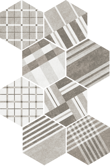 22101 Hexatile Cement Geo Grey 17,5x20 EQUIPE