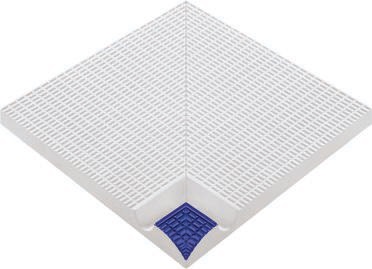 37207 Внутренний угол с сетчатой поверхностью L Cobalt 24,5x24,5 Serapool