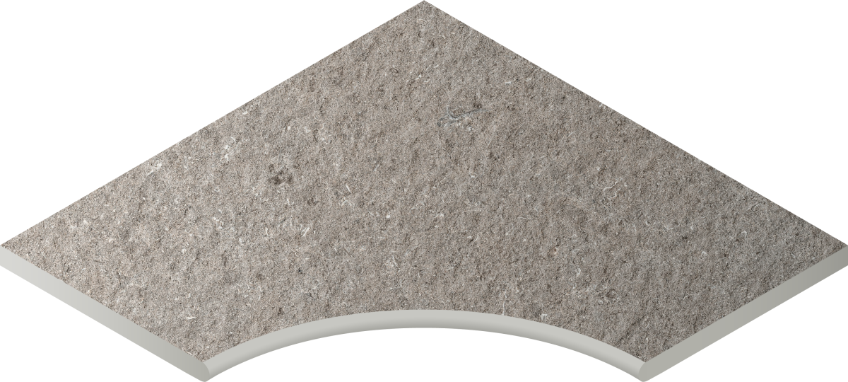 620090001026 Grey Bordo Angolare Round 60x60 Italon