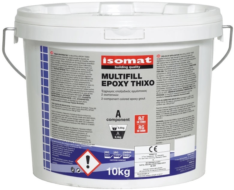 Multifill-Epoxy Thixo 2-компонентная эпоксидная затирка (10) темно-серый 3кг Isomat