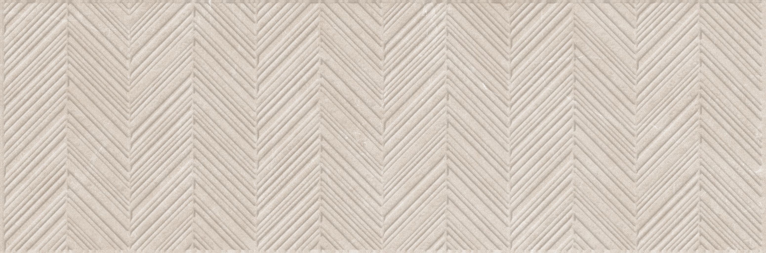 236 Ройс Беж рельеф ёлочка 32,5x100 Eurotile Ceramica