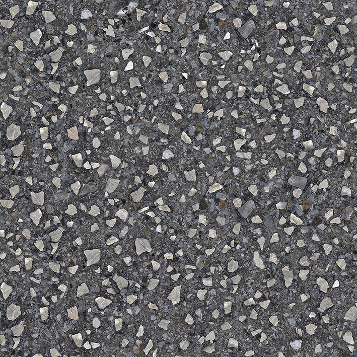 NR0379 Black Terrazzo черный матовый 600х600х10 ProGRES Ceramica