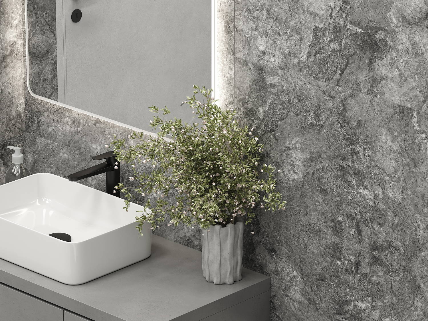 17687 Energy Светло-серый рельеф ректификат 44,8x89,8 Cersanit фото 17