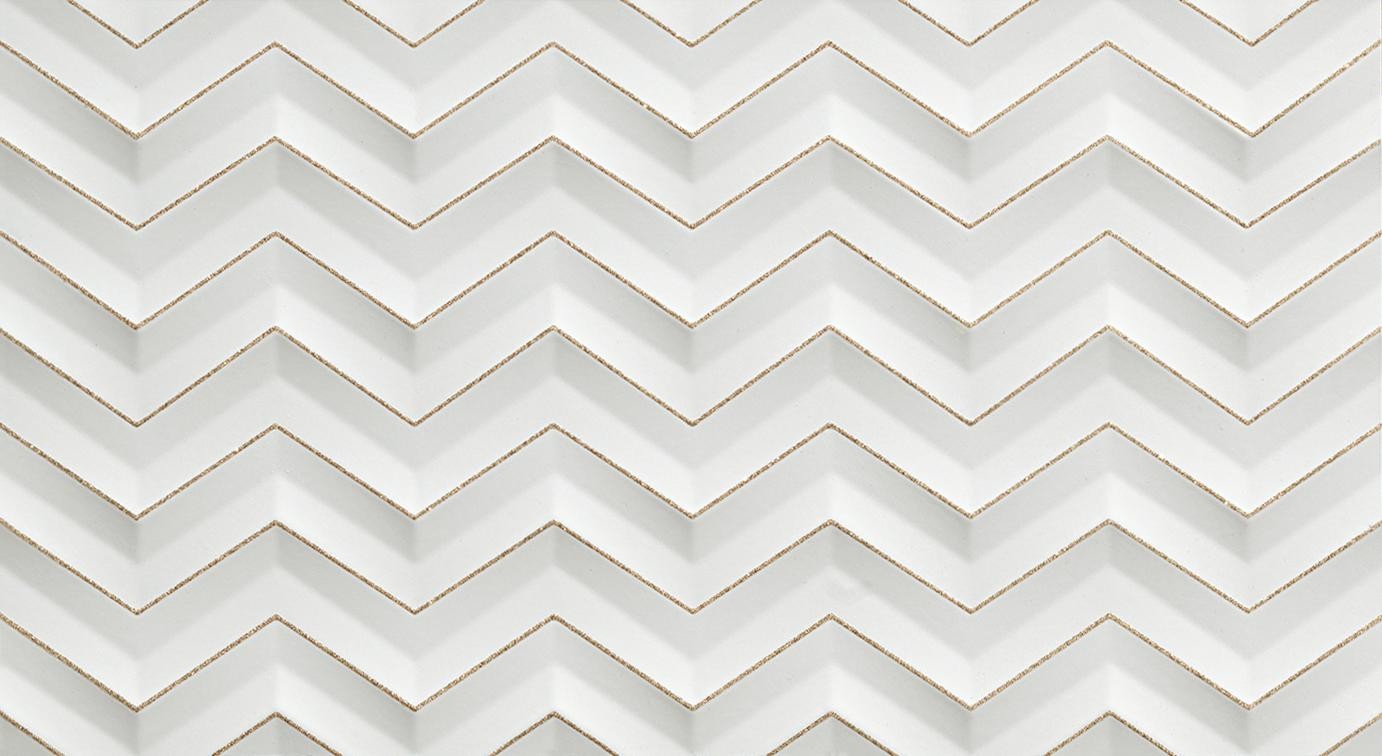 600080000407 3D White Chevron Glitter Matt/3Д Вайт Шеврон Глиттер Матт 30.5x56 Atlas Concorde Russia