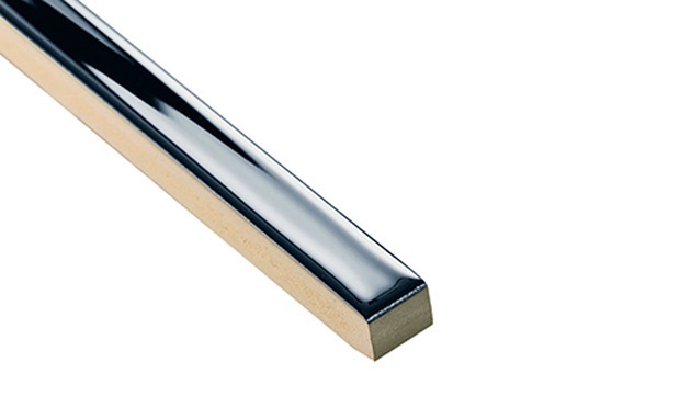 БК 159 Бордюр керамический черный люстрированный 1х60 Роскошная мозаика фото 2