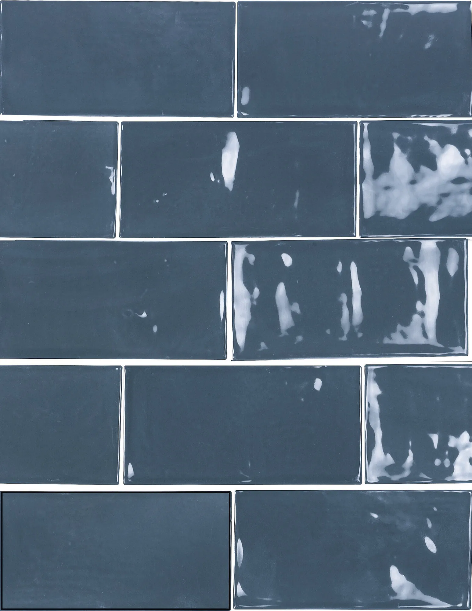 A036395 Power Dark Blue Gloss 6.2x12.5 Ape Ceramica фото 2