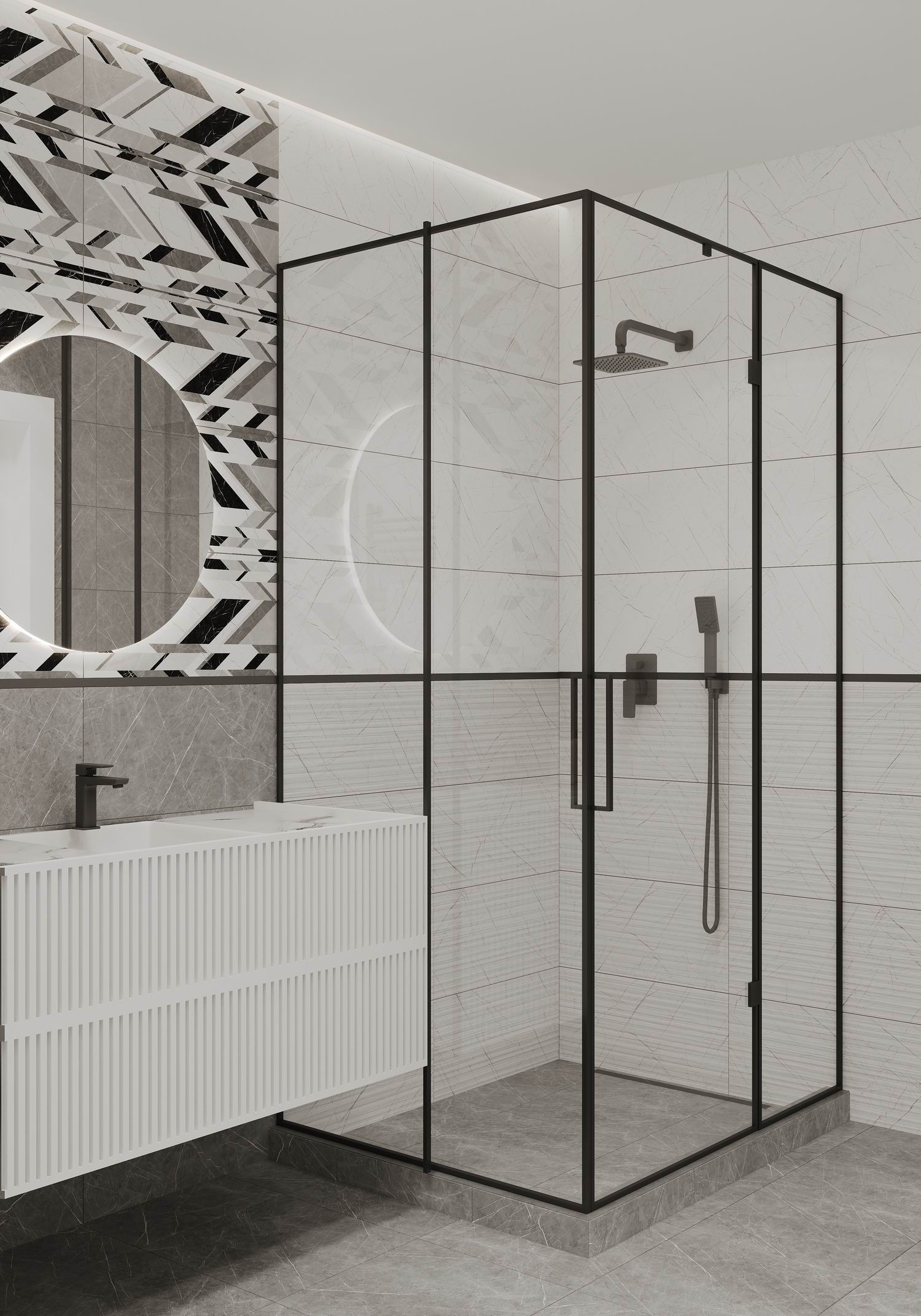 Декор Верди 1 Белый рельеф 600х300 Beryoza Ceramica фото 13