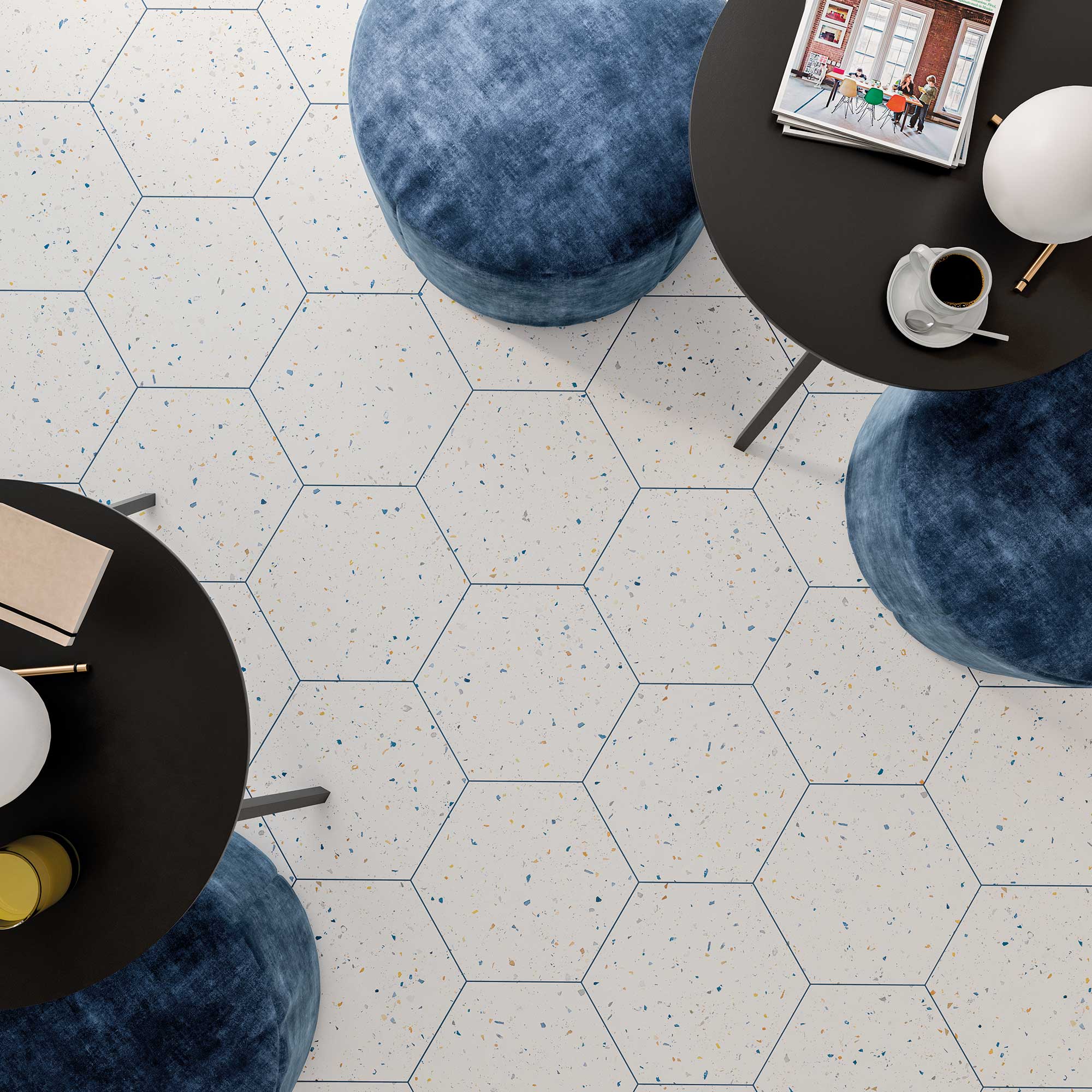123383 Terrazzo Earth 32x36.8 DNA Tiles фото 6