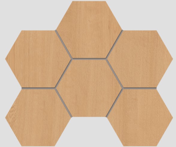 Мозаика CW04 Classic Wood Hexagon неполированная 25x28.5 Estima