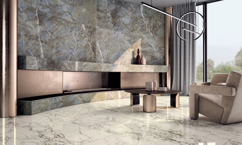 STARLIGHT TILES GLOSSY CALACATTA SUPREME 300x100 Kerlite