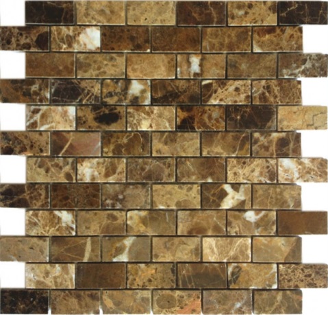 Pietrine Emperador Dark POL 23x48 298X298 Caramelle Mosaic
