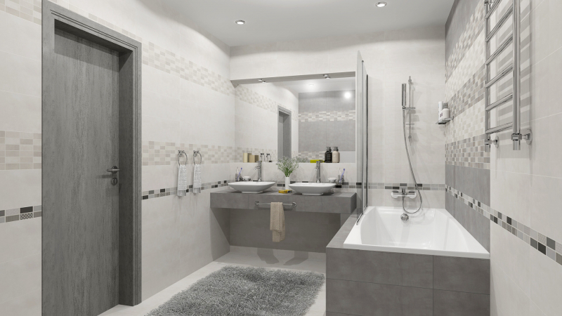 Fiori Grigio Бордюр металлизированный 1506-0101 6,5х60 Lasselsberger