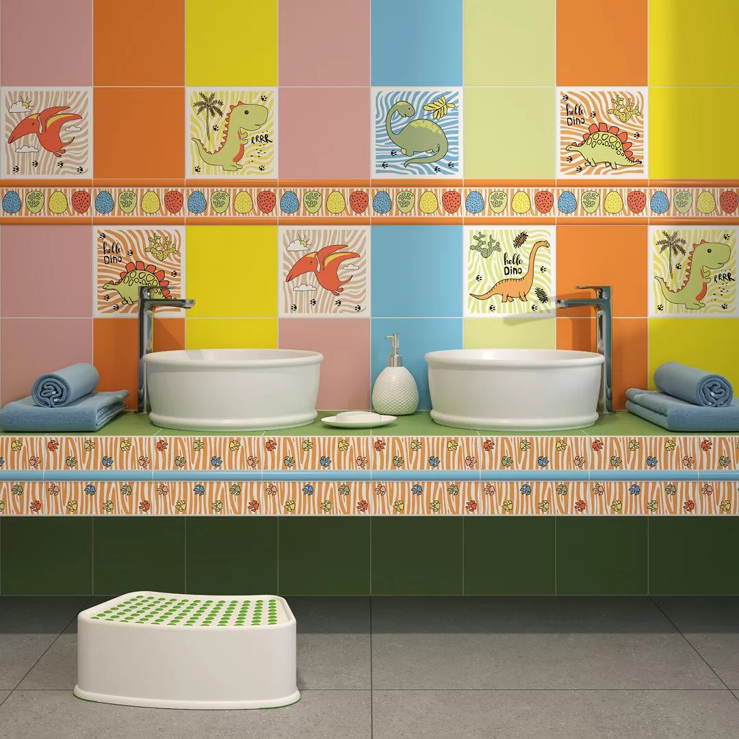 OS/A247/5009 Бордюр Динозаврики 1 матовый 20x6,3 Kerama Marazzi фото 7
