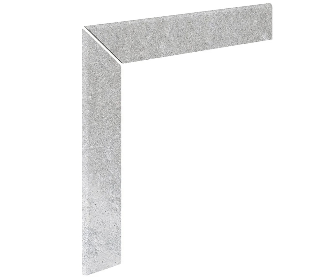 Плинтус для кантиковой cтупени Urban 371 Silver R9 596х596х11 Kerastep