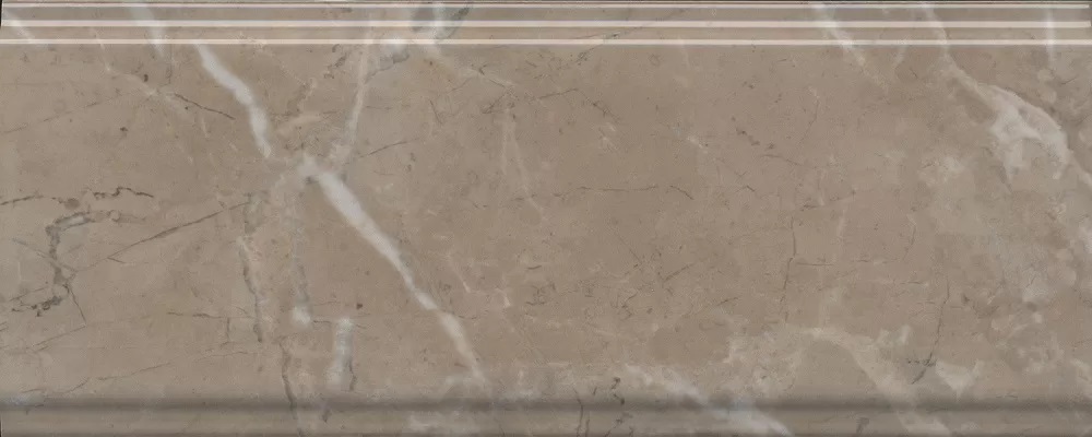 BDA027R Бордюр Серенада бежевый тёмный глянцевый обрезной 30x12 Kerama Marazzi