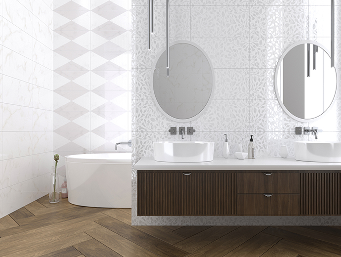 D0146Y29601 Декор Empire White 01 25х60 Creto