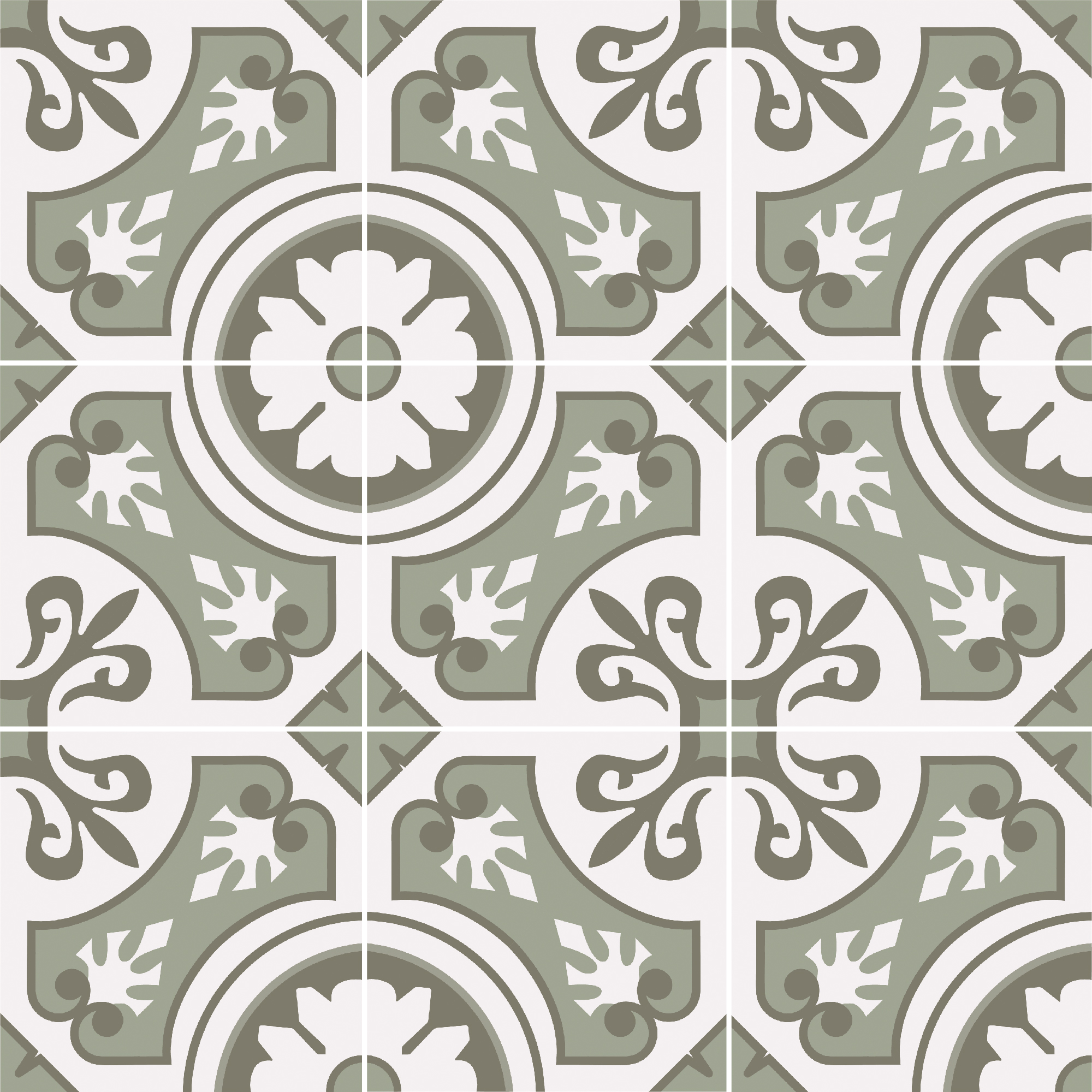 Пальмира зеленый 20x20 Smile Tile фото 2