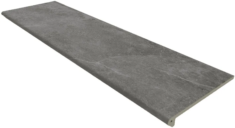 971207 Peldano Redondo 120 Petra Antracita Liso 120х30 Gres de Aragon